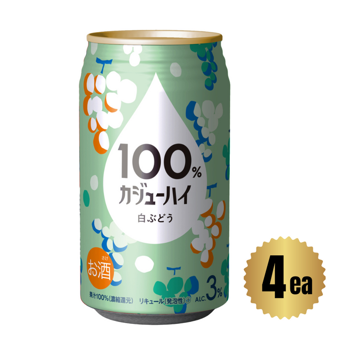 [ADL]KAJU HI Shirobudo(White Grape) CHUHAI CAN 340ml x 4ea