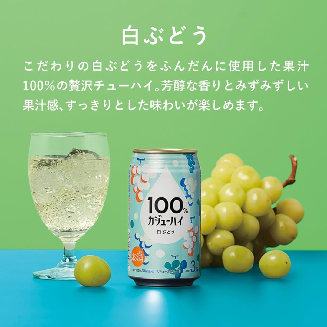 [ADL]KAJU HI Shirobudo(White Grape) CHUHAI CAN 340ml x 4ea
