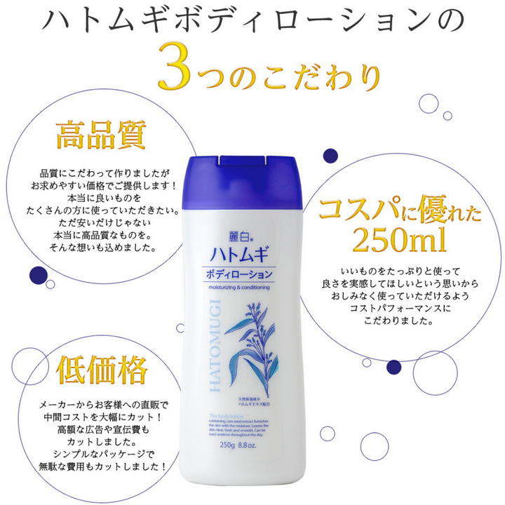 [SYD]HATOMUGI Body Lotion 250g
