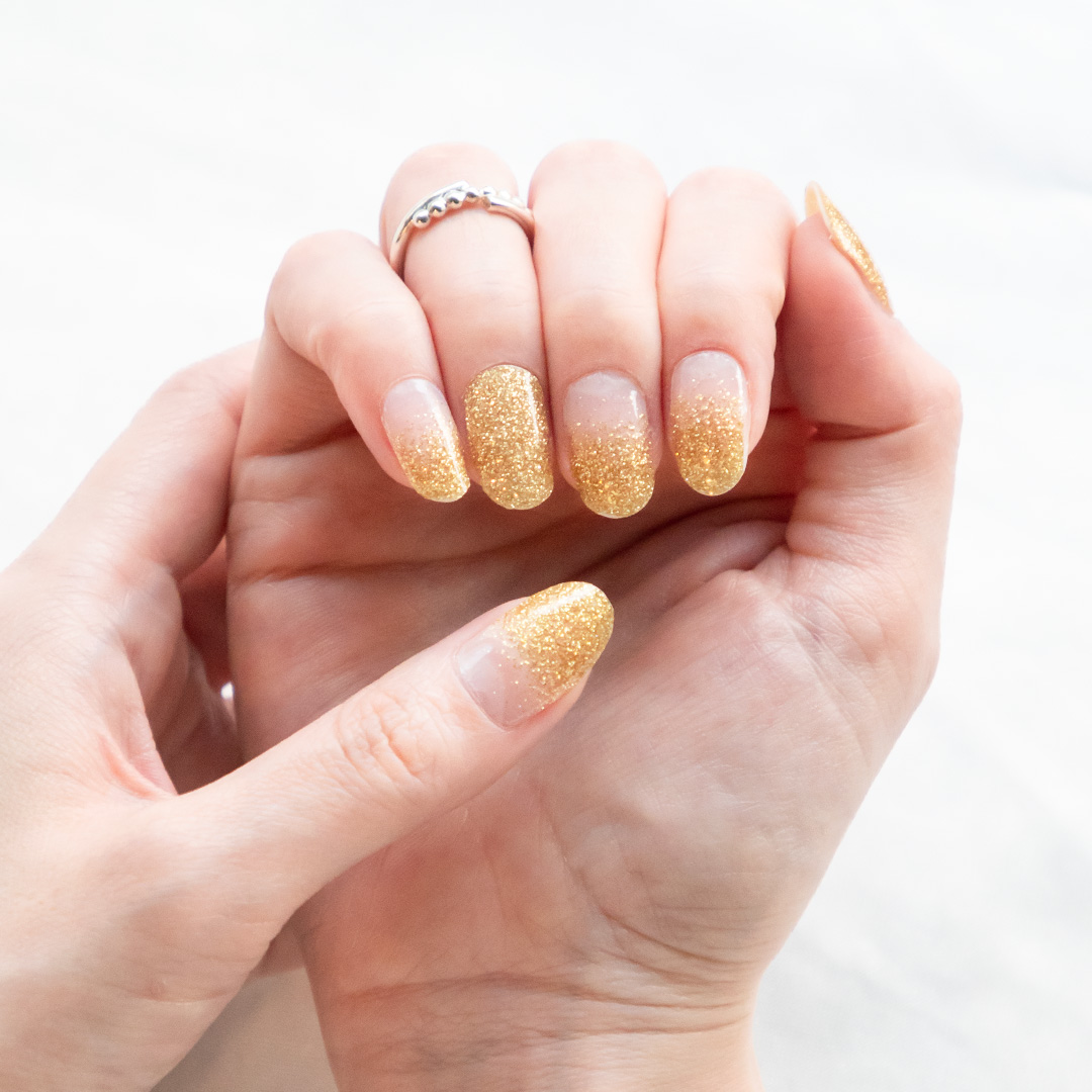 [ADL]Gel Nail Sticker Gold Glitter Venus