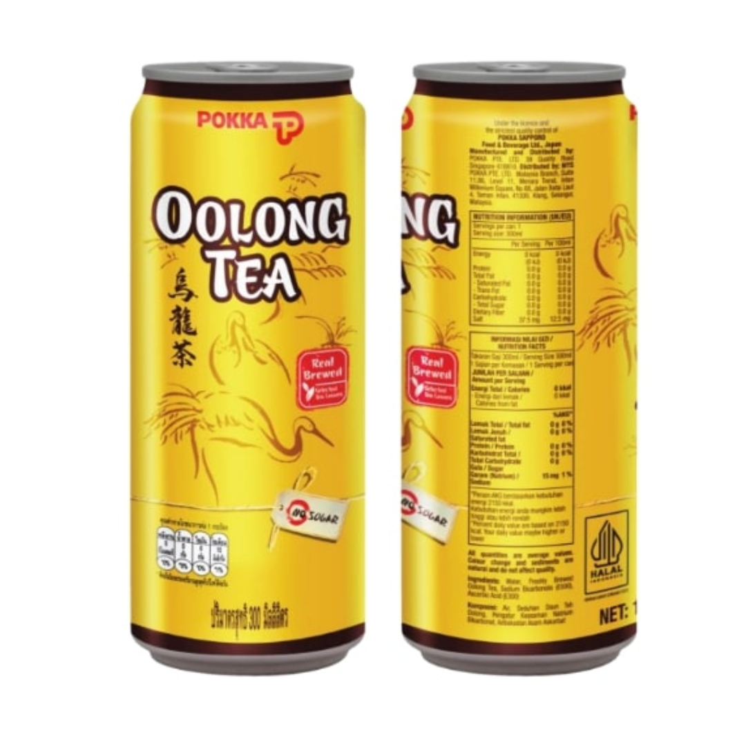 [ADL]POKKA Chinese Oolong Tea Sleek Can 300ml x 24ea