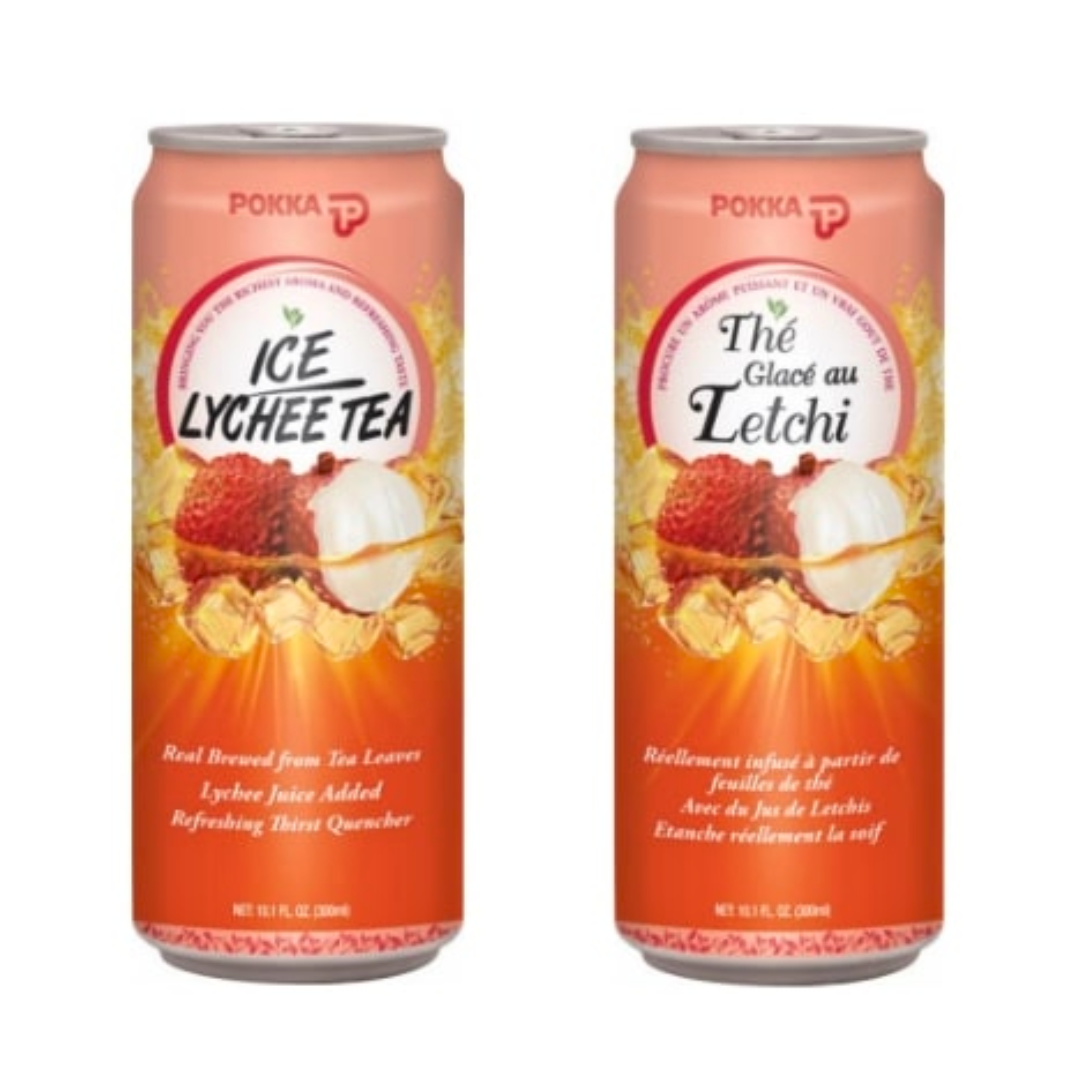 [ADL]POKKA Lychee Tea Sleek Can 300ml x 24ea