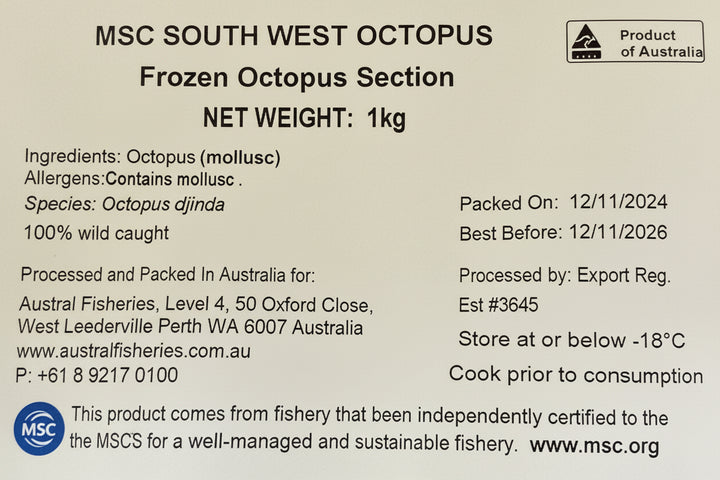 [SYD]MSC Octopus Hands 1kg