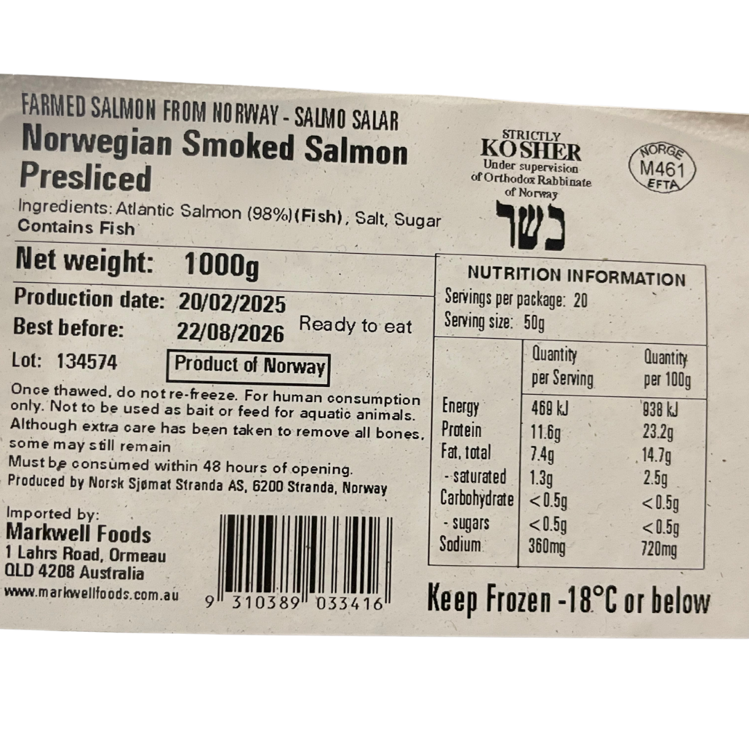 [SYD]Smoked & Sliced Salmon 1kg