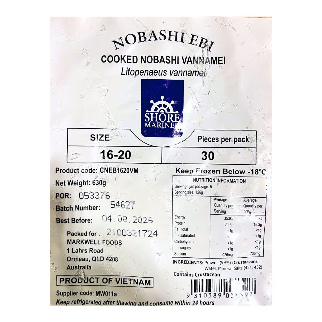 [SYD]Cooked Nobashi Ebi 30pcs