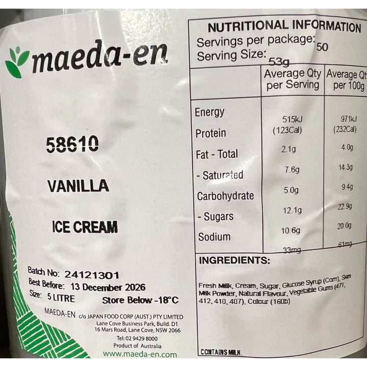[SYD]Vanilla Ice Cream 5L