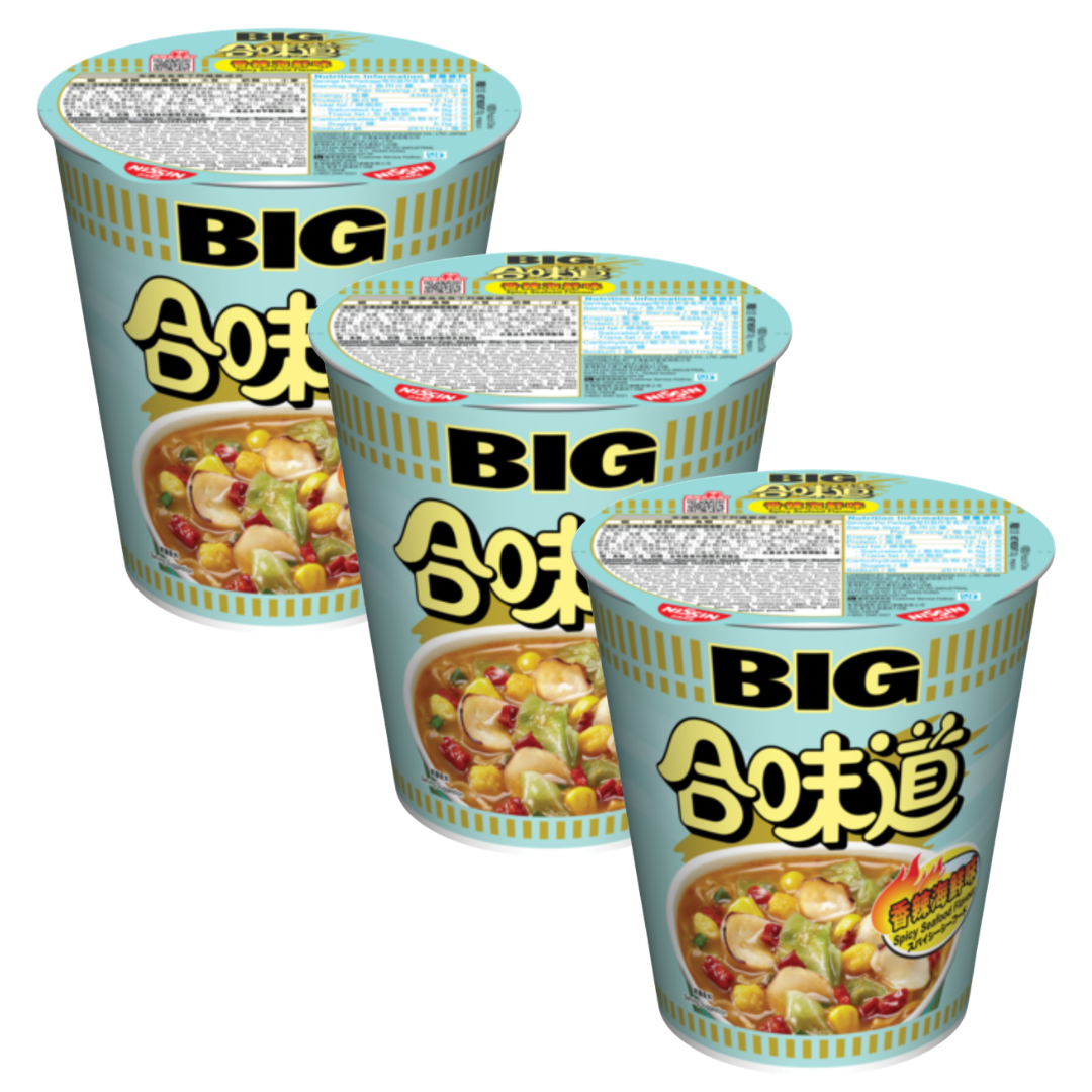 [SYD] NISSIN BIG Cup Spicy Seafood Flavour 99g x 3ea (BBD: 16/Oct/2026)