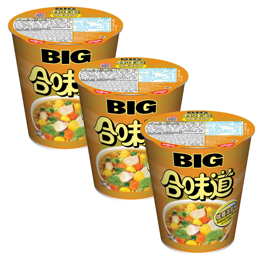 [SYD] NISSIN BIG Cup Seafood Curry Flavour 101g x 3ea (15/Oct/2026)