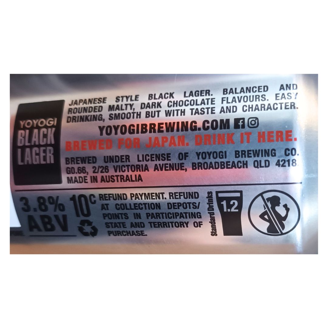 [ADL]YOYOGI Beer Black Lager 375ml x 6ea