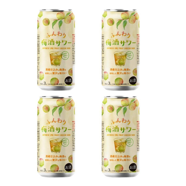 [SYD]KASUGA Funwari umeshu sour 350ml x 4