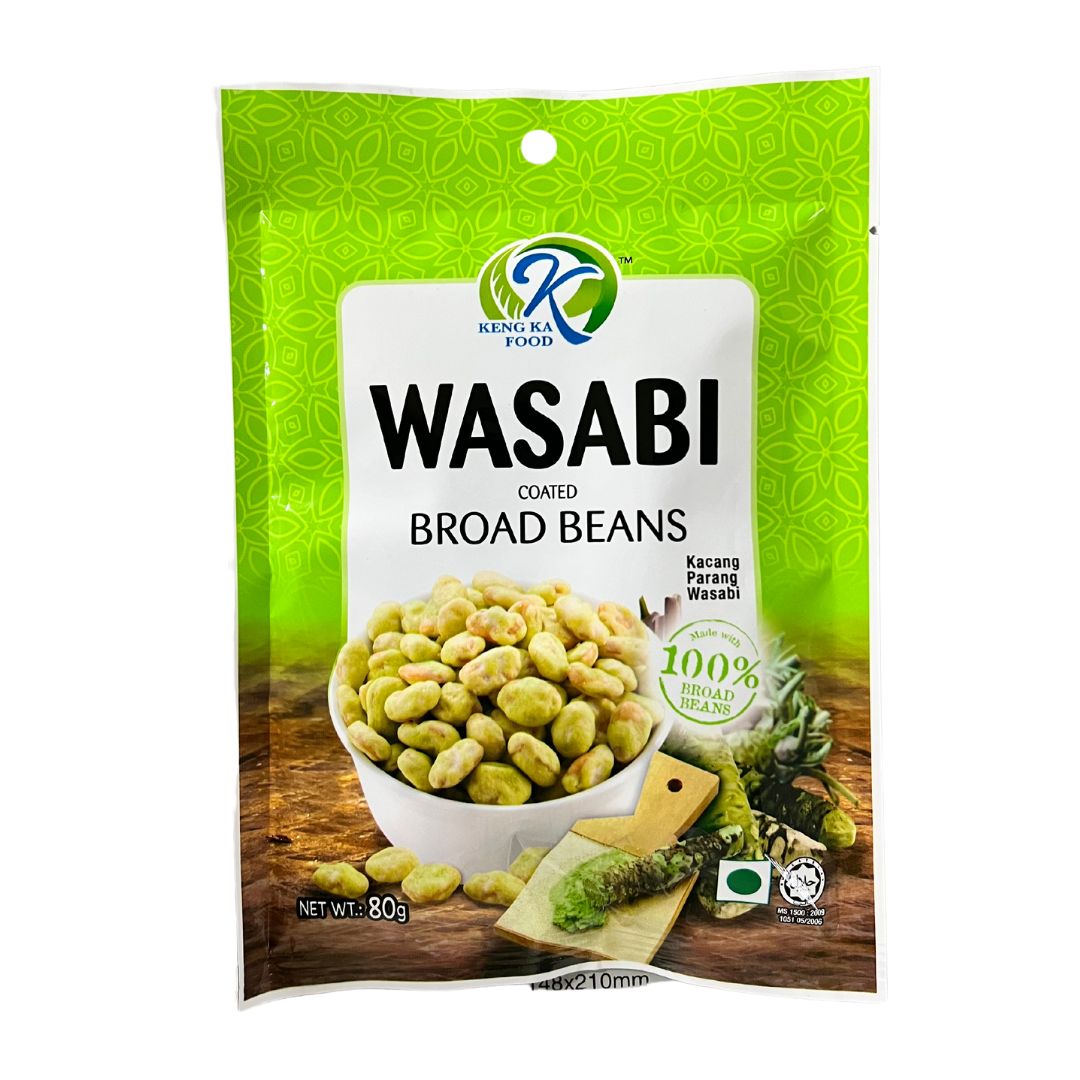 [SYD]KENG KA Wasabi Coated Broad Beans 80g (BBD: 18/May/2026)